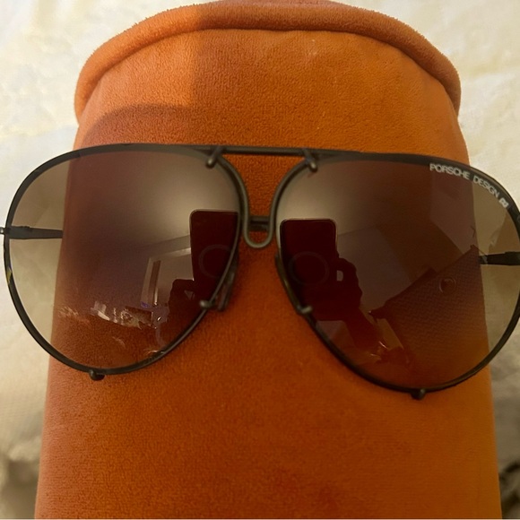 Porsche Design Brown Aviator Sunglasses